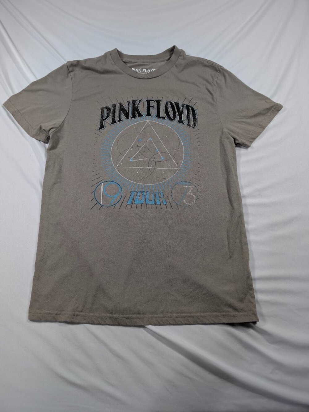 Pink Floyd 1973 Tour Graphic Tee Medium Taupe Grey Band T-Shirt Perryscope
